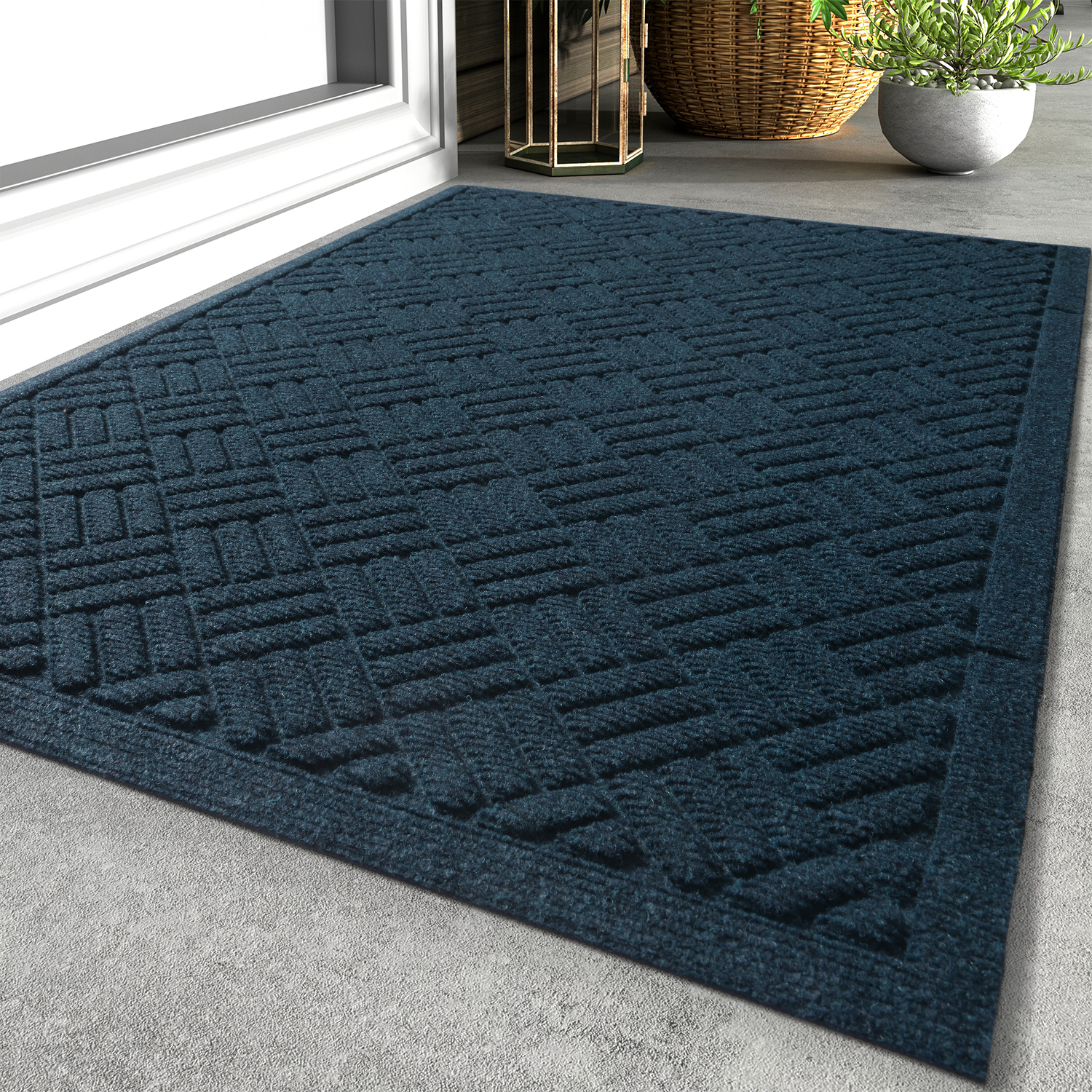 SIXHOME Outdoor Mat Non Slip Front Door Mat Rubber Mat
