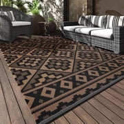 SIXHOME Outdoor Rug 5'x8' Waterproof Reversible Patio Rug Modern Lightweight Plastic Straw Indoor Outdoor Rug for RV Cam