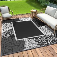 Mainstays 6'x9' Navy Tropical Palm Outdoor Area Rug - Walmart.com