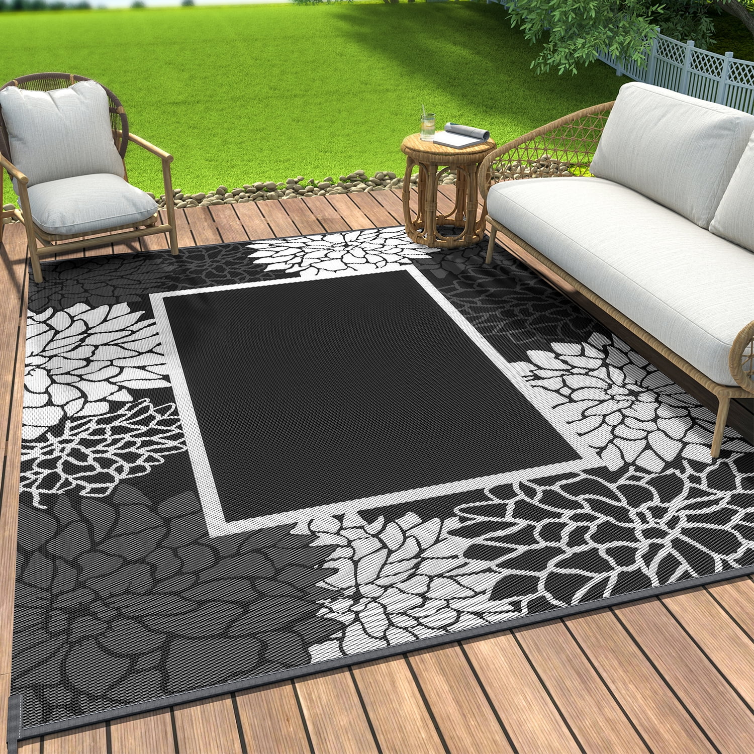 SIXHOME Outdoor Rug Carpet 8x10 Waterproof Reversible Patio Rug