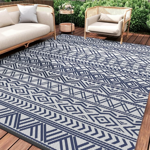 SIXHOME 8'x10' WaterResistant Outdoor Rug for Patio, RV, Deck, Balcony