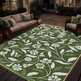 thumbnail image 1 of SIXHOME Outdoor Rug with LED Strip Lights 8'x10' Waterproof Patio Rug Reversible Indoor Outdoor Rug Lightweight Plastic Straw Rug for RV Camping Deck Balcony Boho Porch Decor Green, 1 of 8