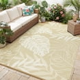 thumbnail image 1 of SIXHOME Outdoor Rug 9'x12' Waterproof Reversible Patio Rug Boho Geometric Indoor Outdoor Rugs Lightweight Plastic Straw Ourdoor Carpet for RV Camping Deck Balcony Modern Porch Decor Beige, 1 of 7