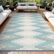 SIXHOME Outdoor Rug Carpet 5'x8' Waterproof Reversible Patio Rug Portable Modern Indoor Outdoor Rug Plastic Straw Rug fo