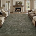thumbnail image 1 of SIXHOME 6'x9' Vintage Distressed Area Rug Soft Washable Non-Slip Carpet American Classic Retro Rug with Geometric Rugs for Living Room Bedroom Neutral Home Decor Green, 1 of 7