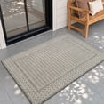 thumbnail image 1 of SIXHOME Outdoor Mat 2'x3' Front Door Mat Modern Bordered Indoor Entryway Doormat Polypropylene Washable Non Shedding, Easy Clean, Waterproof, Durable Outdoor Doormat Neutral Gray, 1 of 7