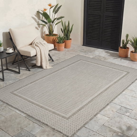 SIXHOME Outdoor Rugs 4x6 Gray
