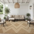 thumbnail image 1 of SIXHOME Outdoor Rugs 6'x9', Bohemian Geometry Patio Rug, Indoor Outdoor Polypropylene Weave Textured Carpet, Water-Resistant, Quick-Dry Rug for Porch, Balcony, RV, Garden, Neutral Brown, 1 of 8