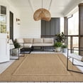 thumbnail image 1 of SIXHOME Outdoor Rugs 6'x9' Patio Rug Modern Bordered Indoor Outdoor Rugs Polypropylene Washable Non Shedding, Easy Clean, Waterproof, Durable Outdoor Carpet for Porch Balcony Deck Neutral Brown, 1 of 8