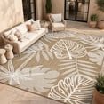 thumbnail image 1 of SIXHOME Outdoor Rugs 6'x9' Patio Rug Tropical Indoor Outdoor Rugs Polypropylene Washable Non Shedding, Easy Clean, Waterproof, Durable Outdoor Carpet for Porch Balcony Deck Neutral Brown, 1 of 9