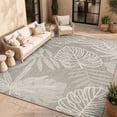 thumbnail image 1 of SIXHOME Outdoor Rugs 9'x12' Patio Rug Tropical Indoor Outdoor Rugs Polypropylene Washable Non Shedding, Easy Clean, Waterproof, Durable Outdoor Carpet for Porch Balcony Deck Neutral Gray, 1 of 10