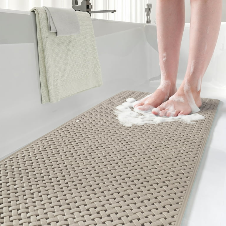 + Luxury Bath Mat Shower Mat - Slip-Resistant, Anti-Bacterial, Non