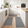 thumbnail image 1 of SIXHOME Washable Kitchen Rug, Absorbent Non-Slip Woven Floor Mat, 3 Piece Set 20"x32"+20"x48"+20"x71", Gray, Small Rugs for Sink, Laundry, Hallway, Bathroom, 1 of 8