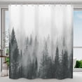 thumbnail image 1 of SIXLON Forest Shower Curtain with Hooks,Polyester Gray Bathroom Curtains,72"x72", 1 of 7
