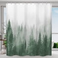 thumbnail image 1 of SIXLON Forest Shower Curtain with Hooks,Polyester Green Bathroom Curtains,72"x72", 1 of 7