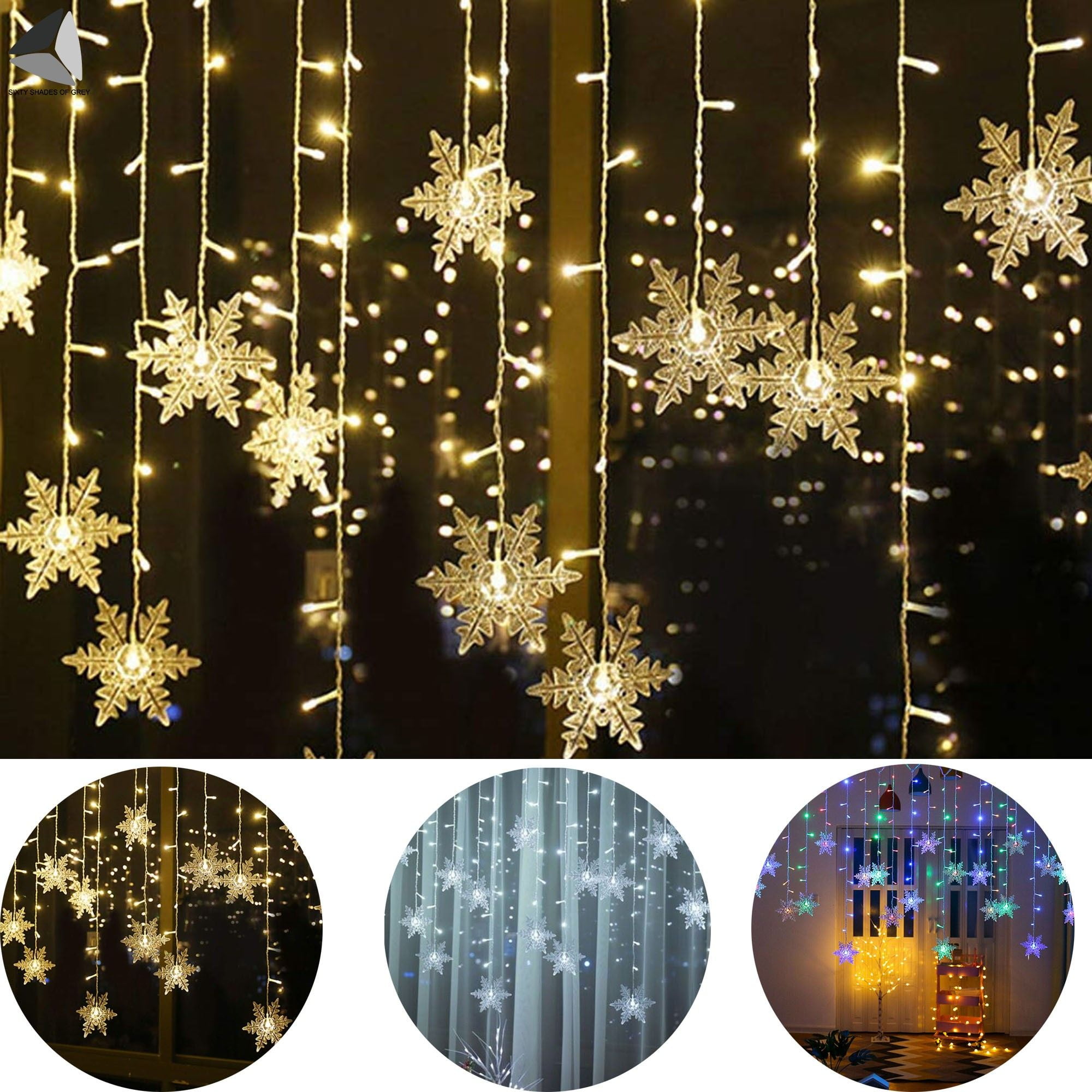 47 LED Lighted Twinkling Cool White Snowflake Christmas Outdoor Decoration