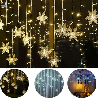  Large Snowflakes - Set of 5 White Glittered Snowflakes -  Measures 12 D -Two Assorted Designs Snowflake Decorations - Snowflake  Window Décor - Winter Decorations : Home & Kitchen