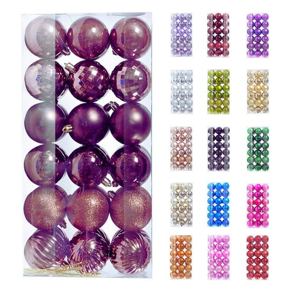 SIYIZHUA 36PCS Christmas Ball Ornaments 30mm/1.18" Shatterproof Christmas Tree Decorations Hanging Ball for Holiday Wedding Party Christmas Decorations Xmas Ornaments Set Decorations Coffee