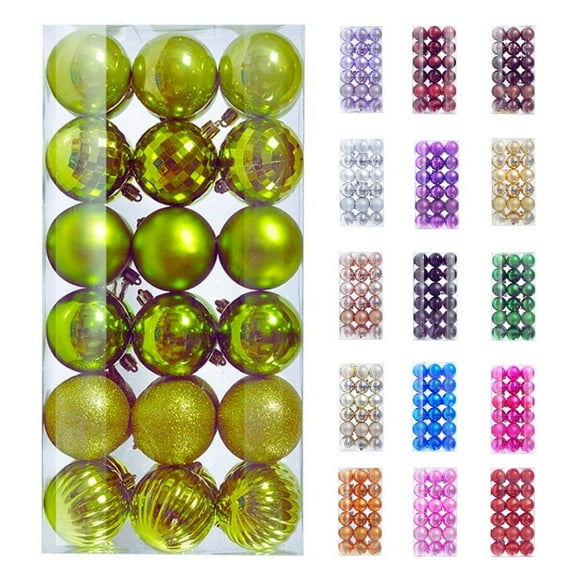 SIYIZHUA 36PCS Christmas Ball Ornaments 30mm/1.18" Shatterproof Christmas Tree Decorations Hanging Ball for Holiday Wedding Party Christmas Decorations Xmas Ornaments Set Decorations Army Green