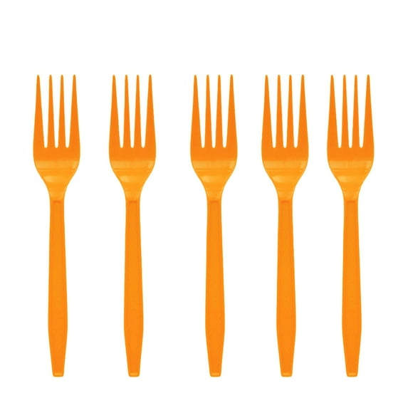 SIYTUAU 10 Pack Disposable Forks For Holiday Feast Utensils Set Heat Resistant Plastic Tableware Thanksgiving Party Supplies Dishwasher Safe Durable Design F