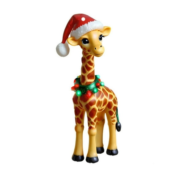 SIYTUAU 2D Acrylic Giraffe Festival Ornament Hanging Decor For Christmas Tree Party Home Holiday Celebration Style B B