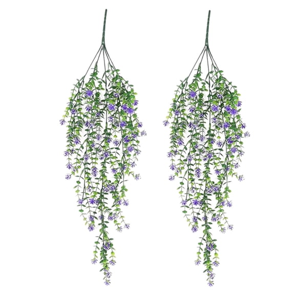 SIYTUAU 2Pcs Artificial Hanging Flowers Fake Eucalyptus Vines For Home Decor Outdoor And Indoor Use 78 Inches Long Plastic Material Set Of 2 Design E E