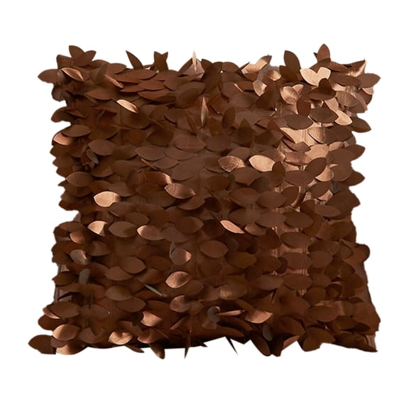 SIYTUAU 3D Leaves Design Pillow Cover For Sofa Car And Living Room Polyester Fabric Decorative Cushion Cover 17.72 X 17.72 Inches Home Decor Accent Coffee