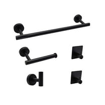 SIYTUAU 5 Piece Stainless Steel Bathroom Hardware Set Towel Rack Toilet Paper Holder Robe Hooks For Wall Mounted Installation