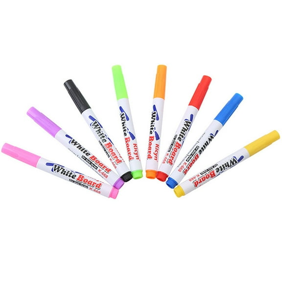 SIYTUAU 8 Pack Water Based Whiteboard Pen 4.8 Inches Plastic Erasable Marker For Classroom Office Presentation Board Dry Erase Writing A