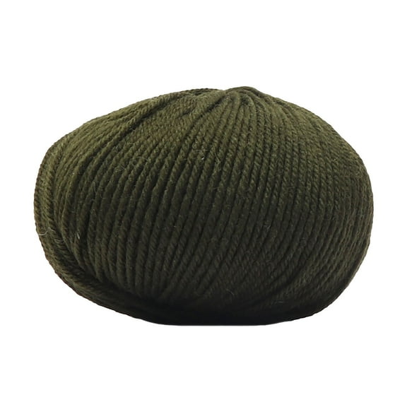 SIYTUAU Army Green Wool Knitting Yarn For Scarves Hats And Coats Medium Thick 0.08-Inch Diameter Soft Warm 95% Polyester 5% Spandex Blend Diy Wool Yarn A