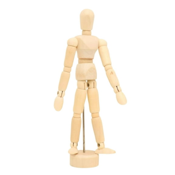 SIYTUAU Articulated Wooden Manikin Figure For Artists Drawing Model 6.3 X 1.34 Inches Movable Body Joints Single Piece Wooden Manikin Toy For Sketching And Display
