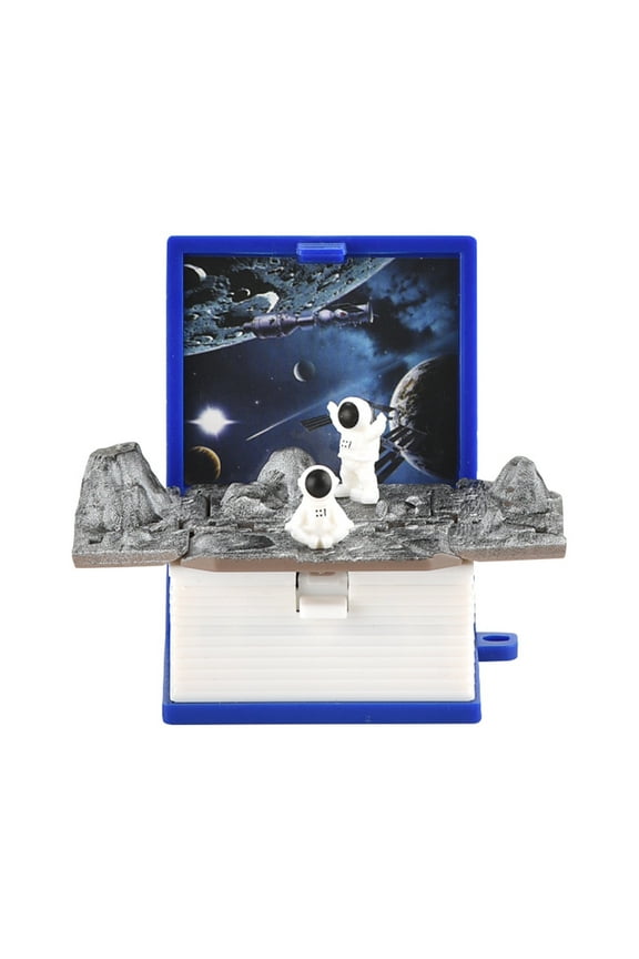 Astronaut Keychain Toy 3D Folding Book Bag Charm Sensory Stress Relief Puzzle For Children Space Theme Educational Travel Decompression Plastic Game A
