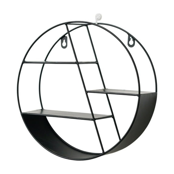 SIYTUAU Black Iron Wall Storage Rack Organizer Shelf 11.02X11.02X3.94 Inches Multi Compartment For Books Decor Items Wall Mounted Decorative Shelf B