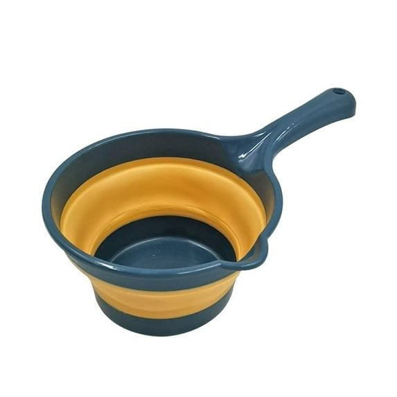 SIYTUAU Blue Household Folding Water Spoon For Washing Vegetables Kitchen Bathing Soaking Gardening Watering Blue