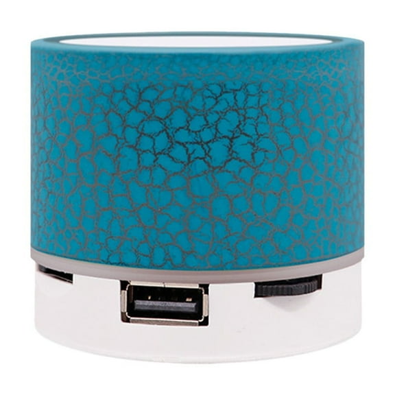 SIYTUAU Blue Portable Bluetooth Speaker Plastic Material 2.28X2.28X2.24 Inches With Stereo Sound For Travel Mini Wireless Speaker Blue