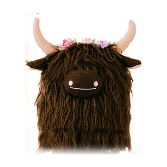 SIYTUAU Brown 3D Yak Plush Simulation Doll For Children Gift Soft Stuffed Animal Figure Size 23X12X9Cm 9.05X4.72X3.54 Inches Brown Yak Plush Doll Brown