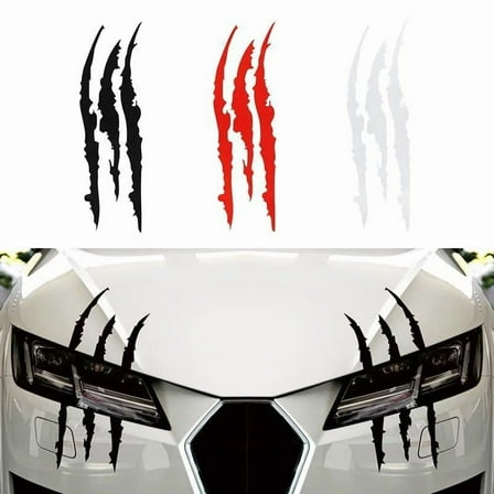 SIYTUAU Car Ghost Claw Stickers Decals For Headlight Hood Windshield Decoration Vinyl Adhesive Automotive Accessory Colorful A