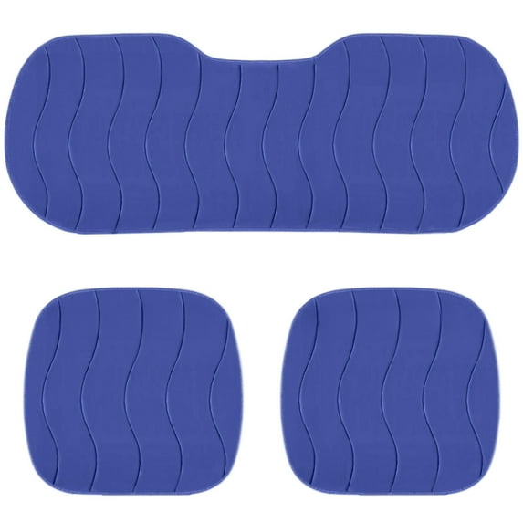 SIYTUAU Car Seat Covers 3-Piece Set Full Size Front And Rear Bench Covers Winter Plush Warm Protector Blue Color Polyester 19.7X19.7 Inches 19.7X51.2 Inches Car Seat Covers Blue Blue