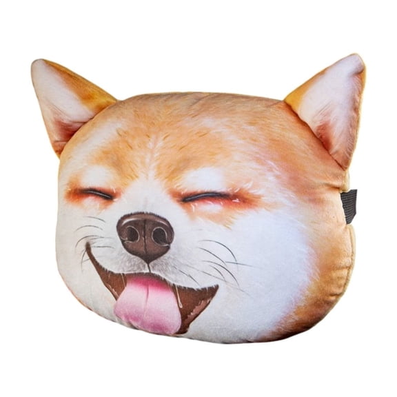 SIYTUAU Cartoons Car Headrest Neck Pillow Fabric Material 10.24X9.84In Orange Plush Cushion For Auto Seat Interior Comfort Orange