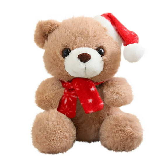 SIYTUAU Christmas Snowflake Bear Doll Khaki Short Plush Material Multi Colored 20Cm Plush Toy For Holiday Decorations Bear Doll Khaki