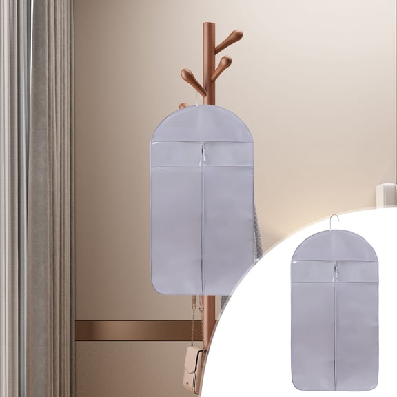 SIYTUAU Clothing Cover Transparent Bag For Household Wardrobe Coat Cover Clothing Cover Suit Cover Garment Bag 60X10X108Cm In Gray Plastic Material Medium Size Gray
