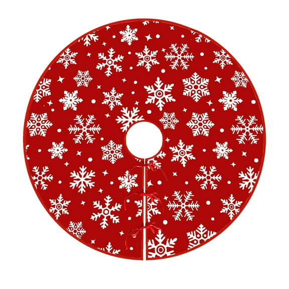 SIYTUAU Color D Christmas Tree Skirt With Snowflake Pattern Made From Nylon And Spandex For Christmas Decoration In Living Room Or Festive Gathering D