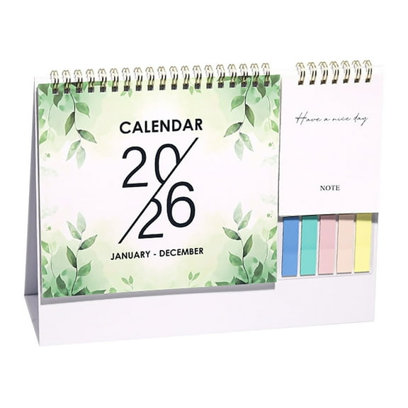 SIYTUAU Desktop Calendar Organizer 2026 English Clock In Pocket Design Day Month Planner Made From Paper Material Style A For Office Home Organization Creative Functional Design A