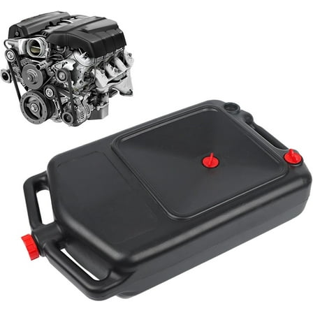 SIYTUAU Drip Oil Collection Pan Plastic Automotive Fluid Drain Tray Under Engine Funnel Shaped Reservoir Maintenance Black black