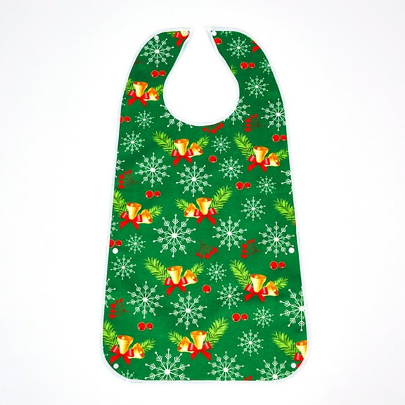 SIYTUAU Elderly Adult Dining Bib Green Waterproof Oil Proof Portable Detachable Bib For Seniors Enlarged Apron For Mealtime Protection Green