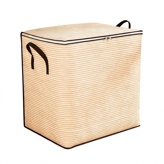 SIYTUAU Fabric Storage Boxes With Lids 44X48X48Cm Large Capacity Bags Extended Handles For Clothes Blanket Toys Organizer