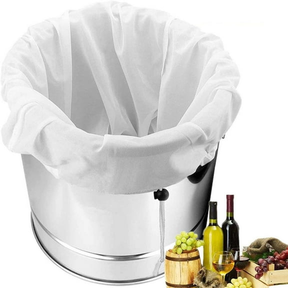SIYTUAU Fine Mesh Straining Bag Extra Large Reusable Brew Bag Adjustable Drawstring Cooking Tool For Hop Grain Fruit Liquid Filter 2 Pack White