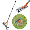 thumbnail image 1 of SIYTUAU Garden Scarifier With Lock Telescopic Wand Extends To 65.35In Manual Lawn Thatch Rake For Moss Removal Yard Care, 1 of 6