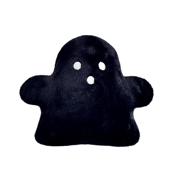 SIYTUAU Halloween Ghost Decorative Throw Pillow 9X7 Inches Black Color Plush Material Soft And Spooky Accent For Sofa Bed Cushion Black