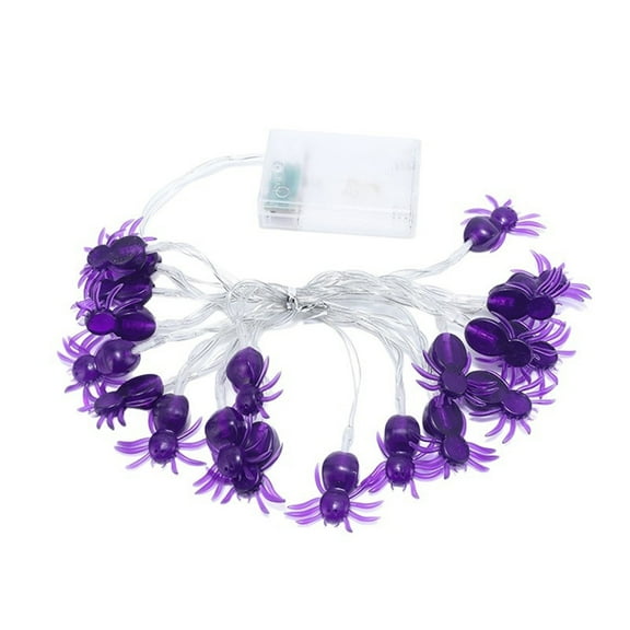 SIYTUAU Halloween Spider Light String Purple Led 10 Lights 1.5 Meters For Indoor Outdoor Party Decoration Plastic